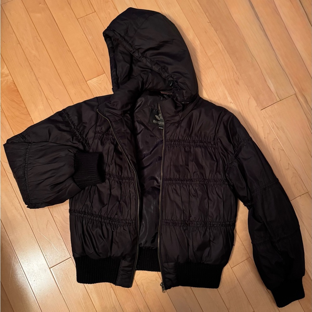 Black Down Hooded Puffer Jacket